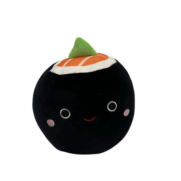 SQUISHMALLOW 5.5” SHOZO THE BLACK SUSHI ROLL Food Plush Stuffed Animal KELLYTOY - Picture 1 of 9